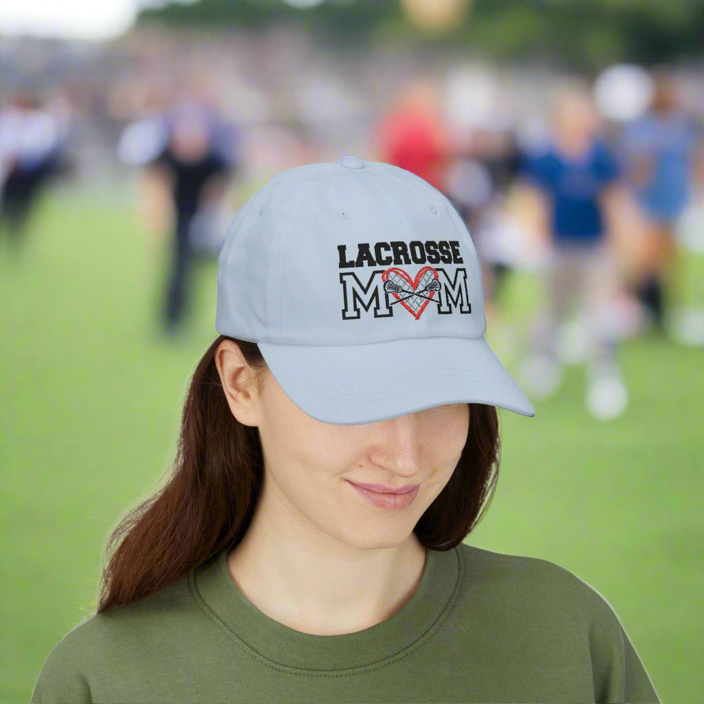 Personalized Lacrosse Mom Cap with Heart Design