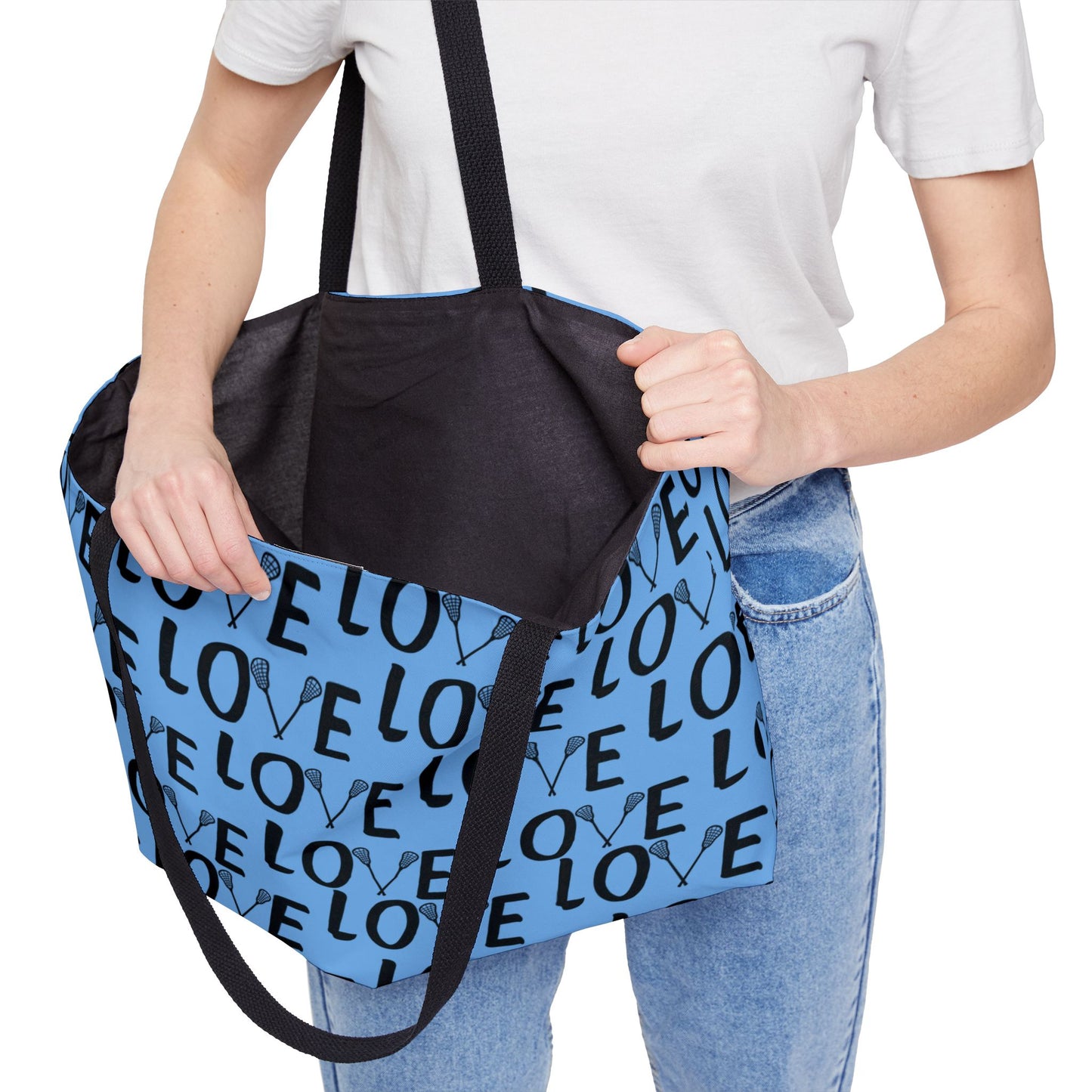 Sports Mom Lacrosse Tote Bag