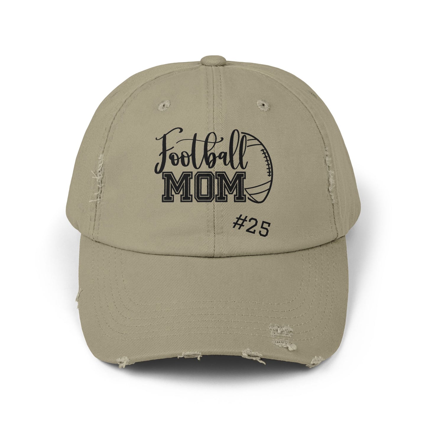 Football Mom Distressed Cap - Stylish & Casual Gift for Sports Moms