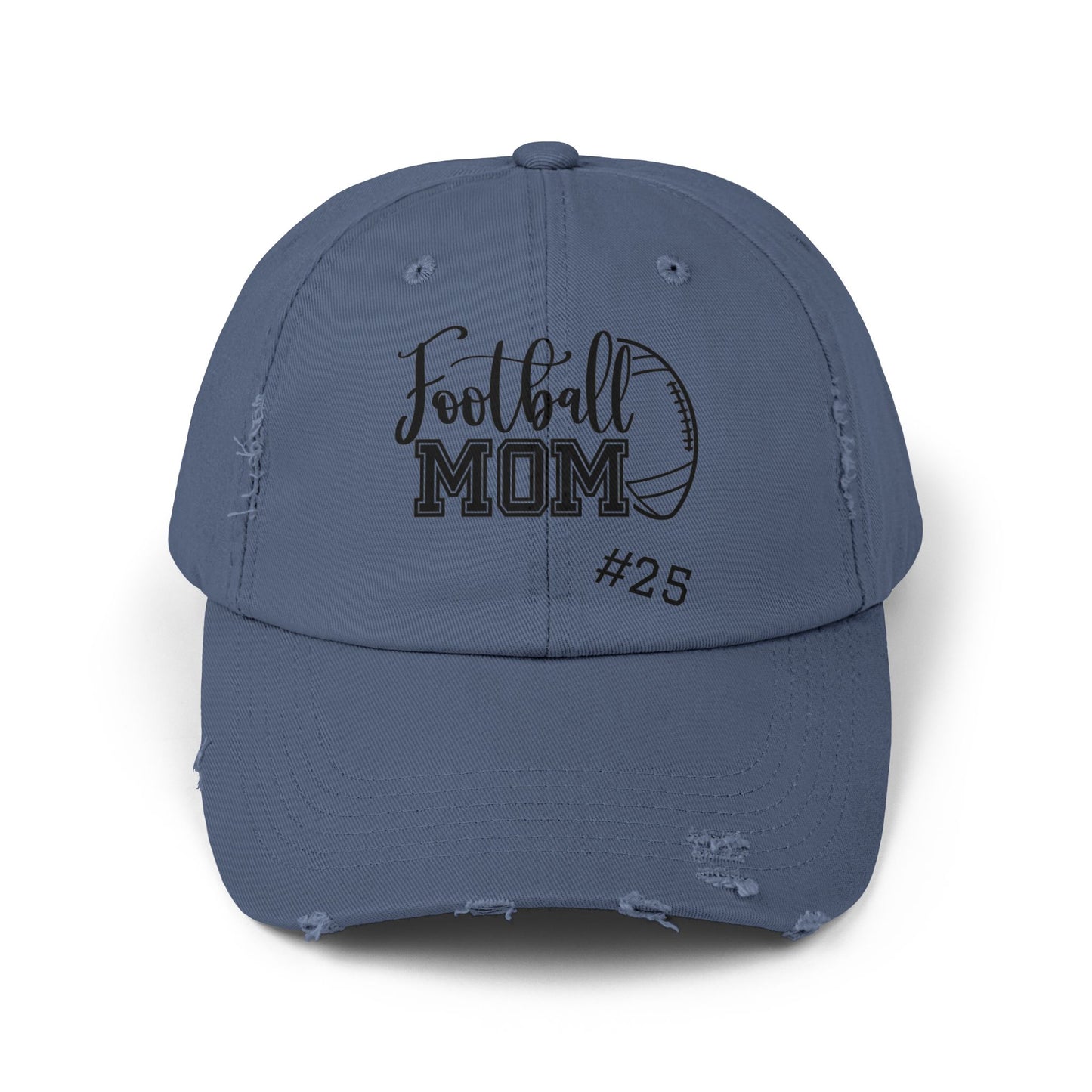 Football Mom Distressed Cap - Stylish & Casual Gift for Sports Moms