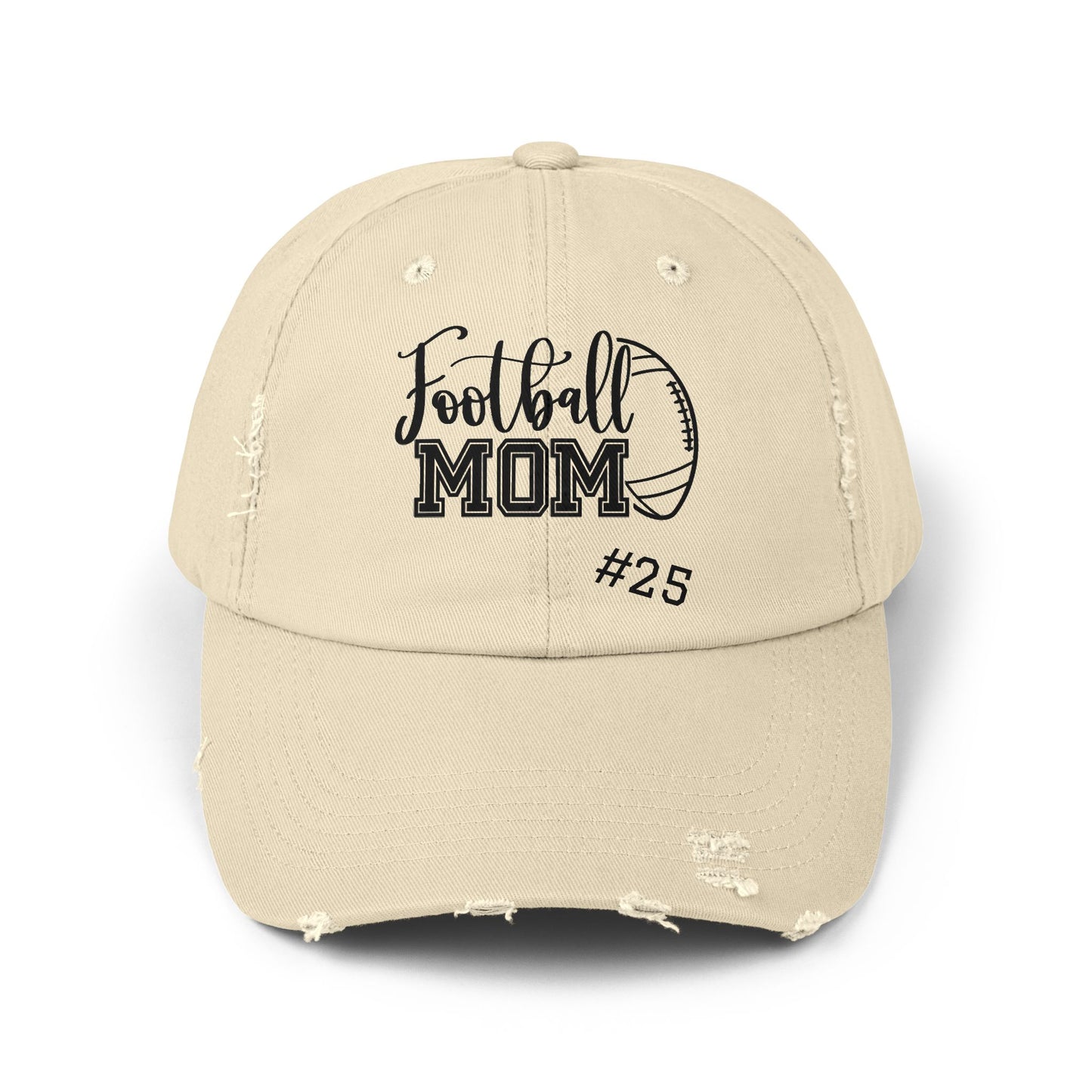 Football Mom Distressed Cap - Stylish & Casual Gift for Sports Moms