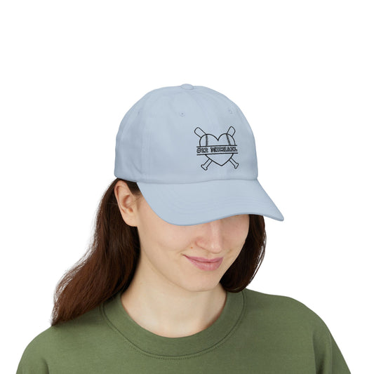 Personalized Baseball Mom Cap with Heart Design
