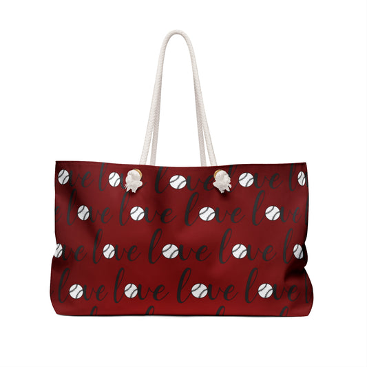 Drawstring Weekender Bag - Sports Parents Baseball Mom Personalize