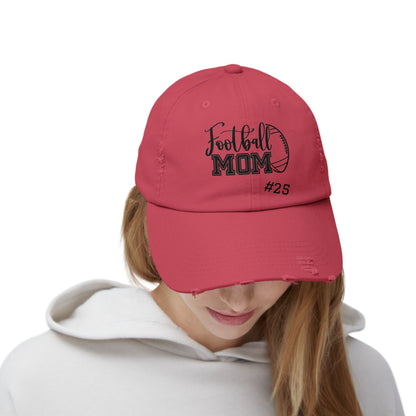 Football Mom Distressed Cap - Stylish & Casual Gift for Sports Moms