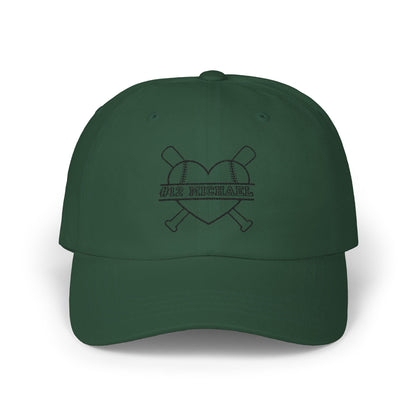 Personalized Baseball Mom Cap with Heart Design