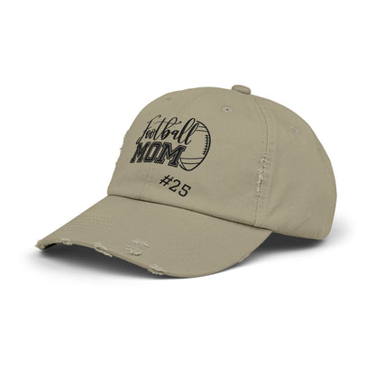 Football Mom Distressed Cap - Stylish & Casual Gift for Sports Moms