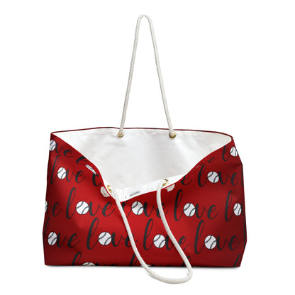 Drawstring Weekender Bag - Sports Parents Baseball Mom Personalize