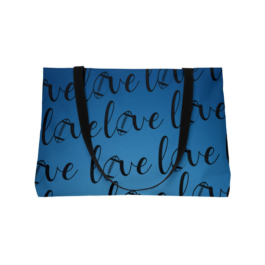 Personalize Sports Mom Football Weekender Tote Bag, Custom mom's gift