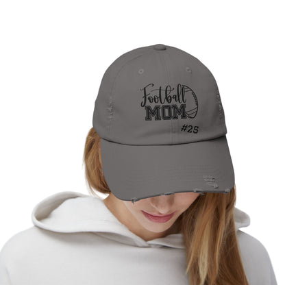 Football Mom Distressed Cap - Stylish & Casual Gift for Sports Moms