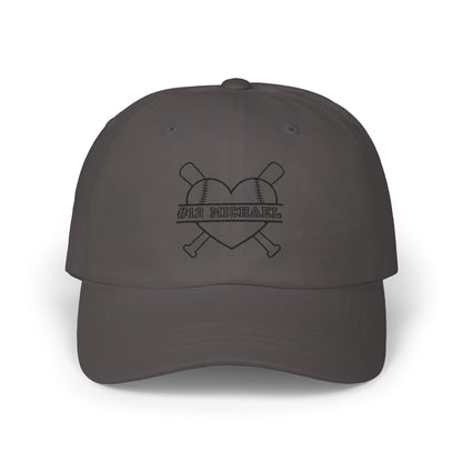 Personalized Baseball Mom Cap with Heart Design