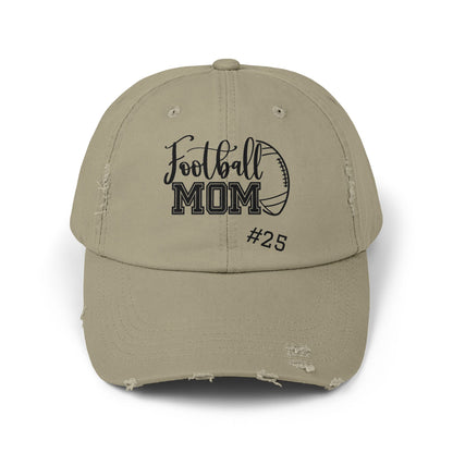Football Mom Distressed Cap - Stylish & Casual Gift for Sports Moms
