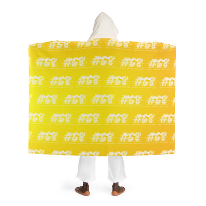 Hooded Sherpa Blanket - Cozy Fun Patterns for Hockey or Sports Moms