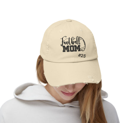 Football Mom Distressed Cap - Stylish & Casual Gift for Sports Moms