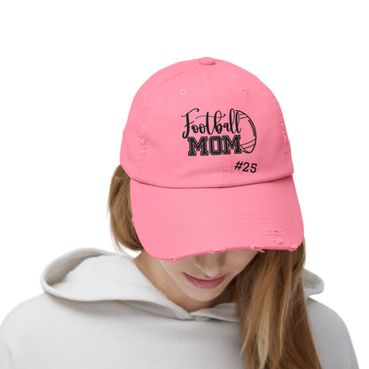 Football Mom Distressed Cap - Stylish & Casual Gift for Sports Moms