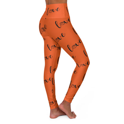 Yoga Leggings - High Waisted Love Basketball Design