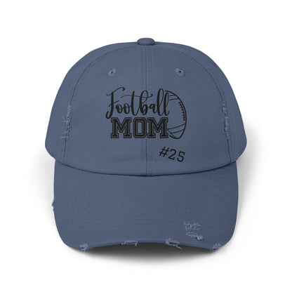 Football Mom Distressed Cap - Stylish & Casual Gift for Sports Moms
