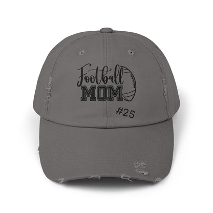 Football Mom Distressed Cap - Stylish & Casual Gift for Sports Moms