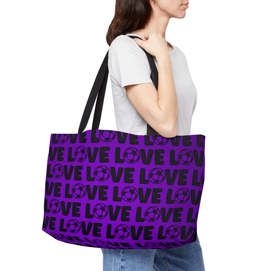 Soccer Weekender Tote Bag - Personalized Sports Mom Gift