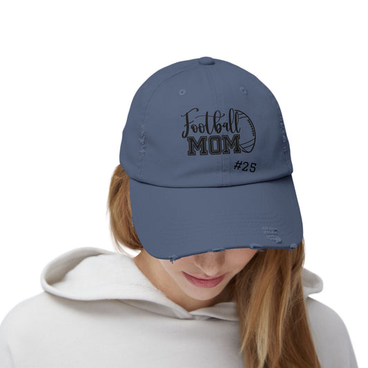 Football Mom Distressed Cap - Stylish & Casual Gift for Sports Moms