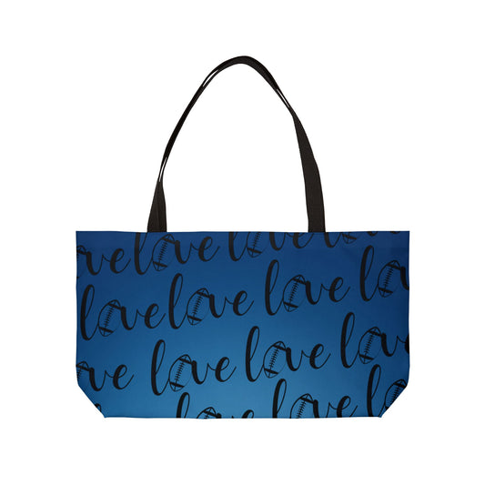 Personalize Sports Mom Football Weekender Tote Bag, Custom mom's gift