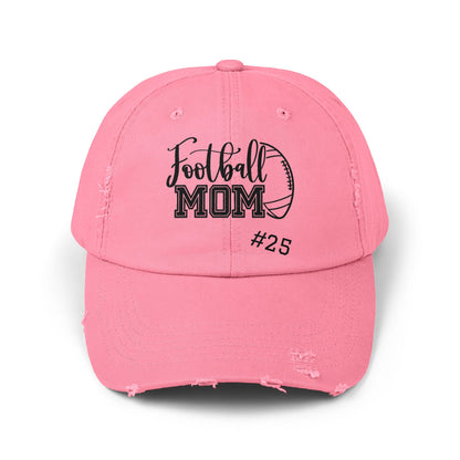 Football Mom Distressed Cap - Stylish & Casual Gift for Sports Moms