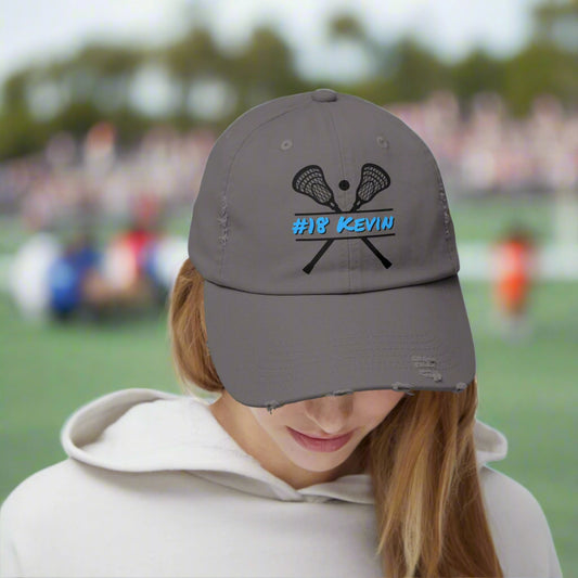 Lacrosse Mom Distressed Cap - Stylish & Casual Gift for Sports Moms