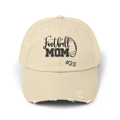 Football Mom Distressed Cap - Stylish & Casual Gift for Sports Moms