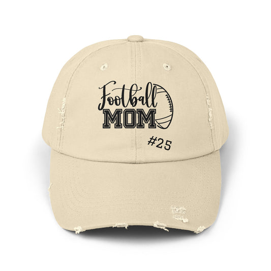 Football Mom Distressed Cap - Stylish & Casual Gift for Sports Moms