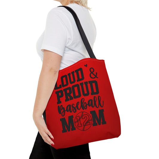 Personalized Baseball Mom Tote Bag, Custom Mom's Gift